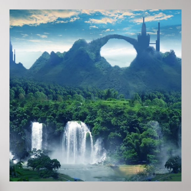 Fantasy Landscape Poster (Vorne)