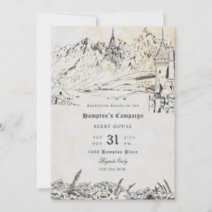 Fantasy Landscape Role Playing Game Kampagne Einladung