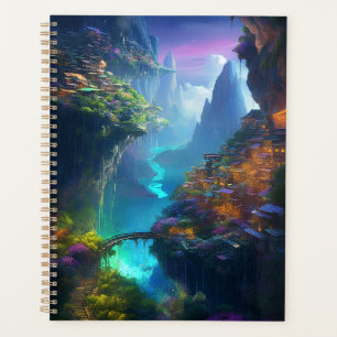 Fantasy Landschaft farbenfroh surreal Planer