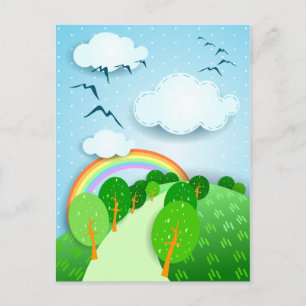 Fantasy-Landschaft, Postkarte