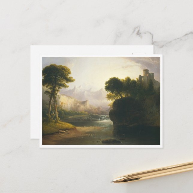Fantasy Landschaft von Thomas Doughty Postkarte (Vorderseite/Rückseite Beispiel)