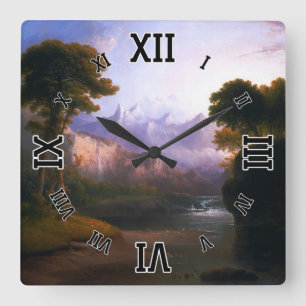 Fantasy Landschaft von Thomas Doughty Quadratische Wanduhr