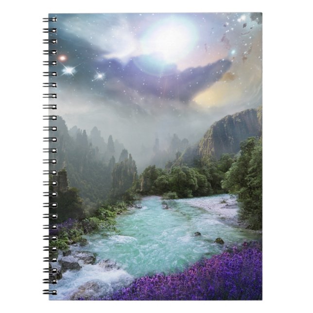 Fantasy Landschaftlich Nature Landschaft Notizblock (Vorderseite)