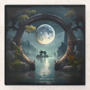 Fantasy Landsmond, Round Arch Glass Untersetzer