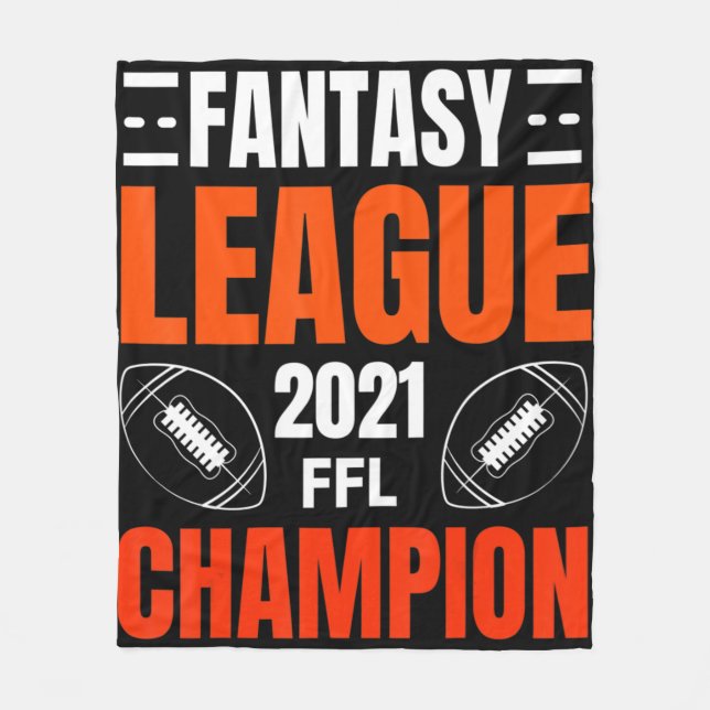 Fantasy League Champion Football 2021 Gewinner Vin Fleecedecke (Vorderseite)