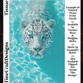 Fantasy Leopard in Aqua Water DV8R Decoupage Seidenpapier
