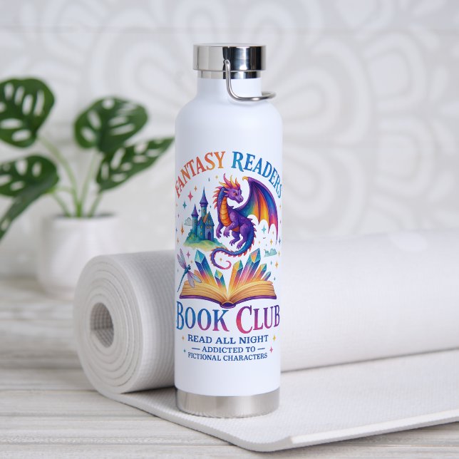 Fantasy Leser Book Club... Trinkflasche (Yoga (gedreht))