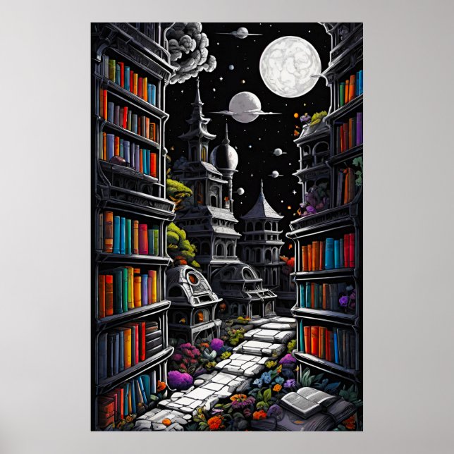 Fantasy Library Poster (Vorne)