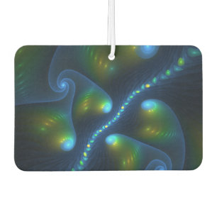Fantasy Lights Abstrakt Blue Green Yellow Fraktal Autolufterfrischer