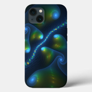 Fantasy Lights Abstrakt Blue Green Yellow Fraktal Case-Mate iPhone Hülle