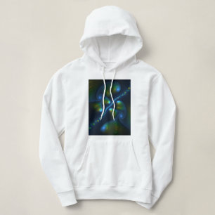 Fantasy Lights Abstrakt Blue Green Yellow Fraktal Hoodie