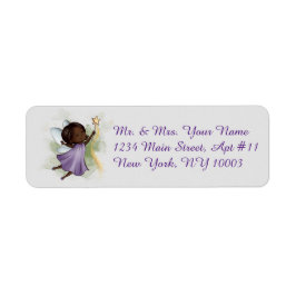 Fantasy Lila Fairy Light Gray Address Labels