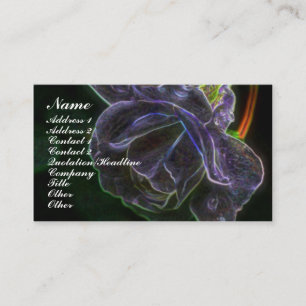 Fantasy Lila Rose Blume Business Card Visitenkarte