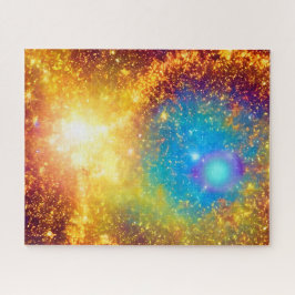 Fantasy Lila und Gold Shiny Supernova Puzzle