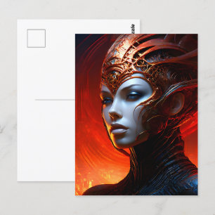 Fantasy Magic Art Dame Postkarte