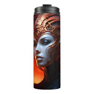Fantasy Magic Art Dame Thermosbecher
