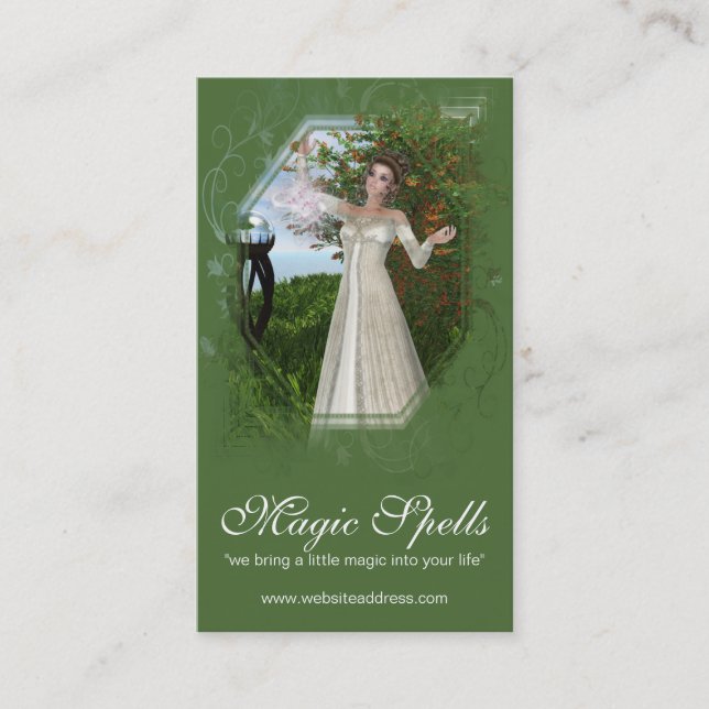 Fantasy Magic Mother Earth Business Card Visitenkarte (Vorderseite)