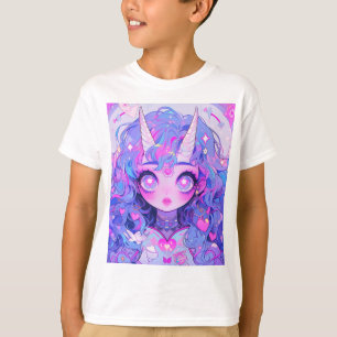 Fantasy Magical Unicorary Creature Anime Girl T-Shirt