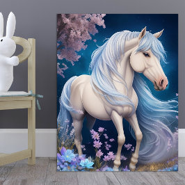 Fantasy Magical Unicorn Reiten AI Art Poster