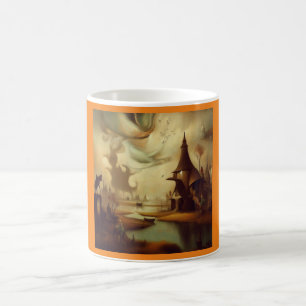 Fantasy Malerei 3 - Mittelalterliche Landschaft Kaffeetasse