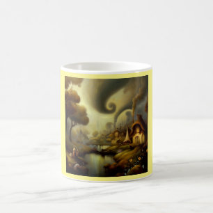 Fantasy Malerei 5 - Dorflandschaft Kaffeetasse