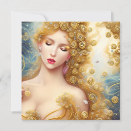 Fantasy-Malerei eines SciFi Exquisite Delicate Gol Mitteilungskarte