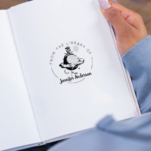 Fantasy Man Women Reading, aus der Bibliothek, Gummistempel