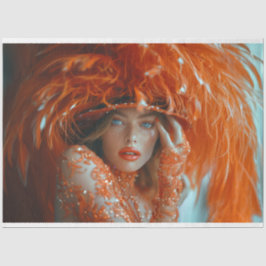 Fantasy Mandarine Dream Decoupage Seidenpapier