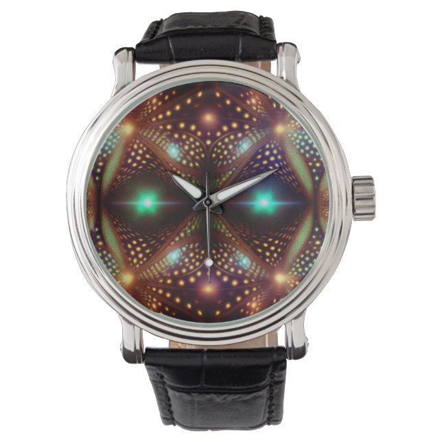 Fantasy-Mandelbrot-Fraktal Armbanduhr (Vorderseite)