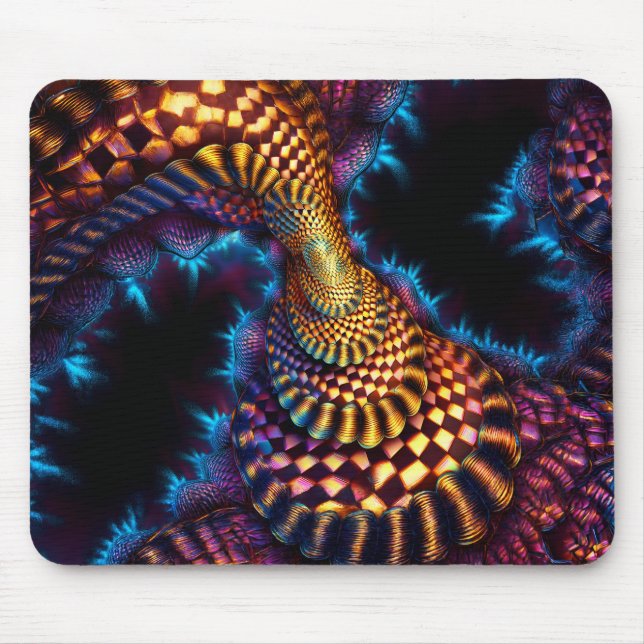 Fantasy Mandy Funnels Blaue Stacheln Mousepad (Vorne)