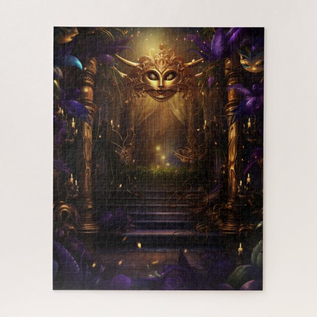 Fantasy Mardi Gras Farben  Puzzle (Vertikal)