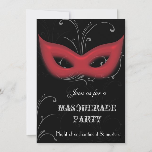 Fantasy Masquerade Party Einladung (Vorderseite)