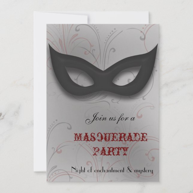 Fantasy Masquerade Party Einladung (Vorderseite)