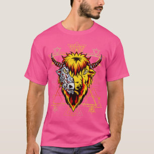 Fantasy Mechanical Metal Bison T-Shirt