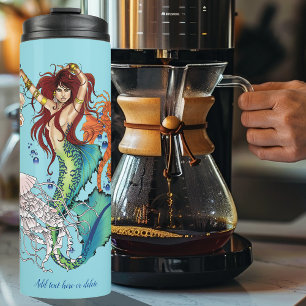 Fantasy Mermaid Aquamariner Schwanz Thermosbecher