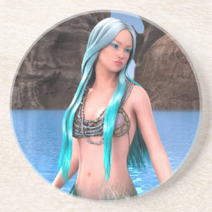 Fantasy Mermaid Getränkeuntersetzer