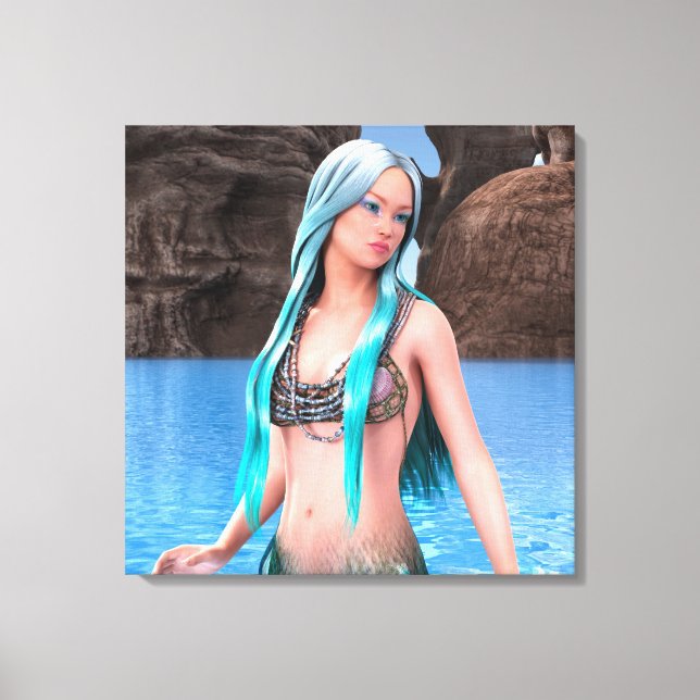 Fantasy Mermaid Leinwanddruck (Vorderseite)