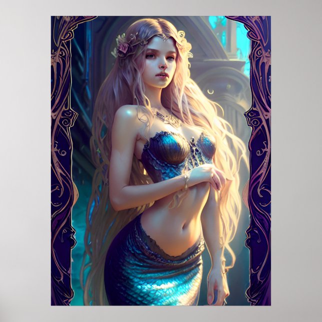 Fantasy Mermaid Poster (Vorne)