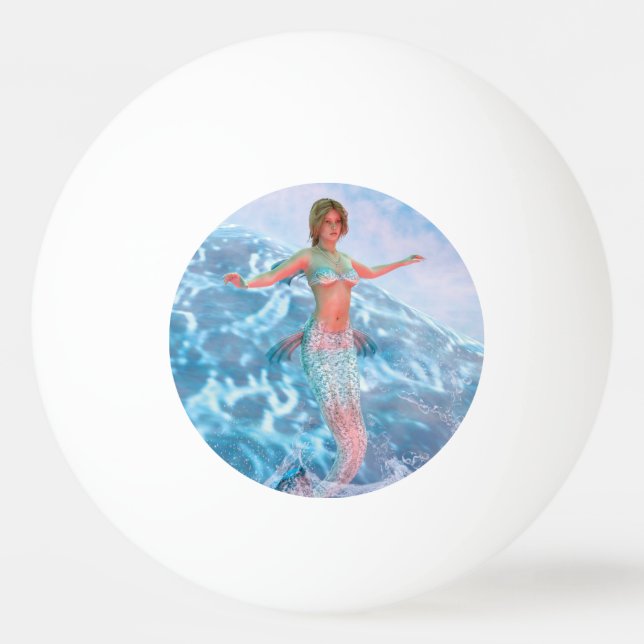 Fantasy Mermaid Tischtennisball (Vorderseite)