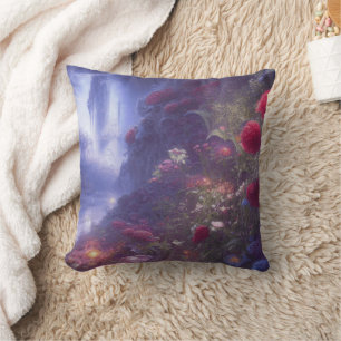 Fantasy Mistasy Rainy Magical Garden River Landsch Kissen