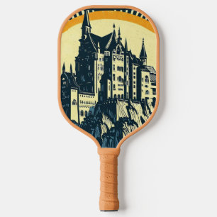 Fantasy Mittelalterliche Burg - Japanischer Holzsc Pickleball Schläger