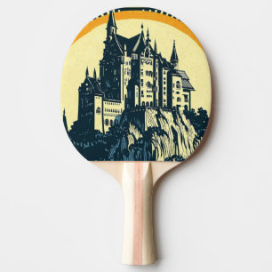 Fantasy Mittelalterliche Burg - Japanischer Holzsc Tischtennis Schläger