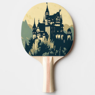 Fantasy Mittelalterliche Burg - Japanischer Holzsc Tischtennis Schläger