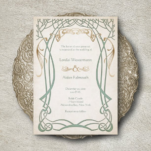 Fantasy Mittelalterliche keltische Hochzeit Einladung