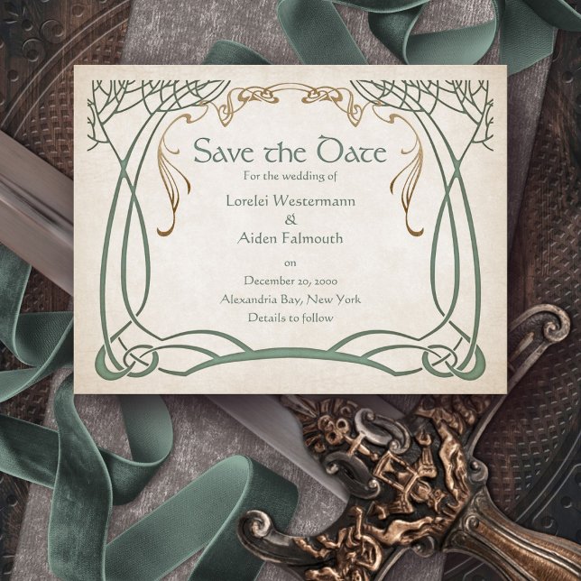 Fantasy Mittelalterliche keltische Hochzeit Save The Date (Von Creator hochgeladen)