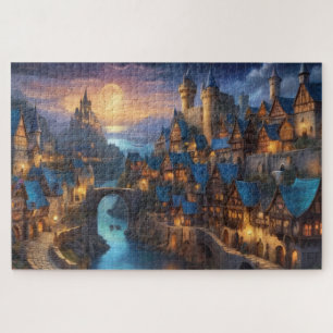 Fantasy Mittelalterliche Nacht Puzzle