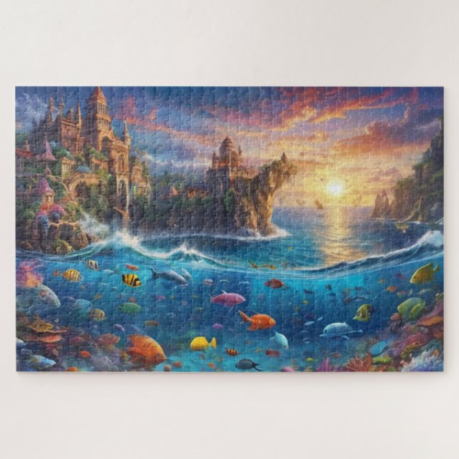 Fantasy Mittelalterliches Leben Leben harte Lösung Puzzle (Horizontal)