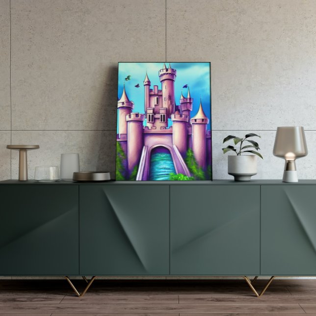 Fantasy Mittelalterliches Schloss Malerei Poster (Von Creator hochgeladen)