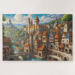 Fantasy Mittelalterstadt Puzzle