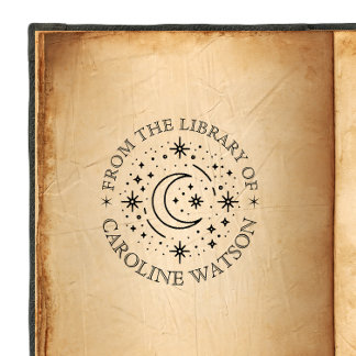 Fantasy Mond & Stars aus der Bibliothek Rubber Gummistempel